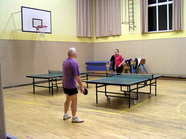 Tischtennisspieler in Aktion